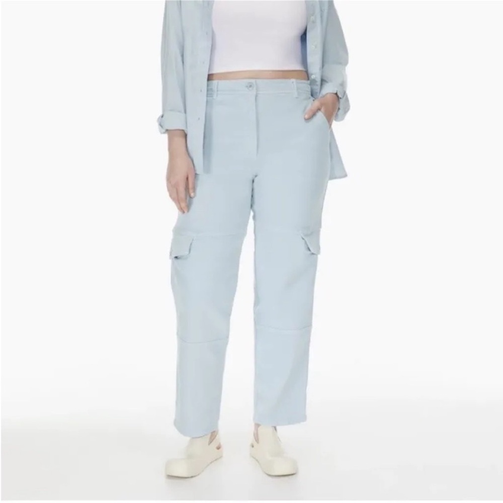 Light Blue Aritzia Cargo Jean